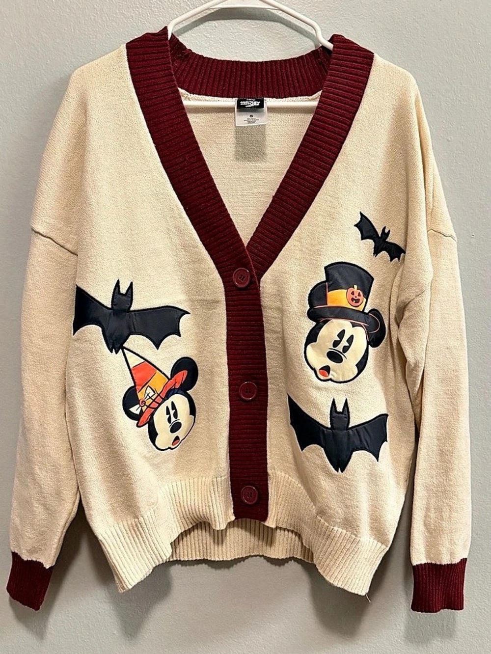 Disney Mickey & Minnie Halloween Cardigan. Oversized Size Small. Brand new